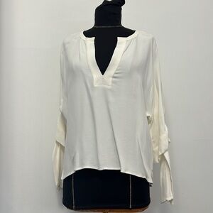 ZARA White Blouse Size L